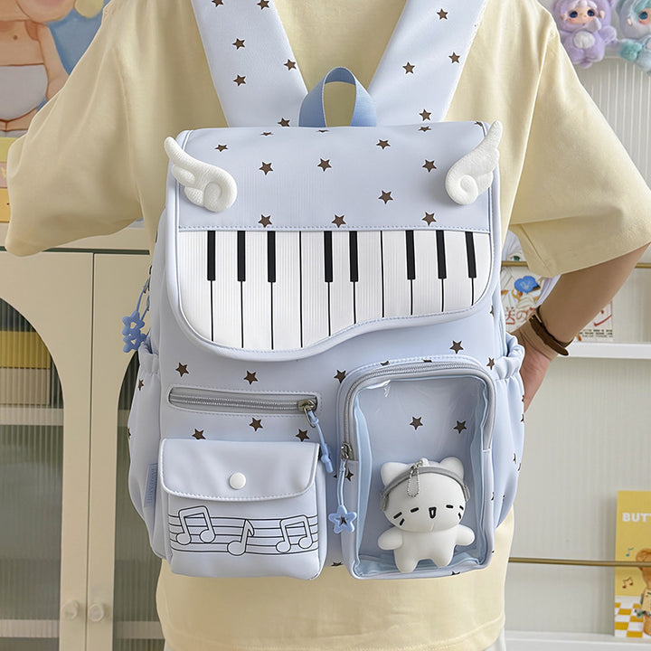 Piano-Themed Casual Backpack Stornfield
