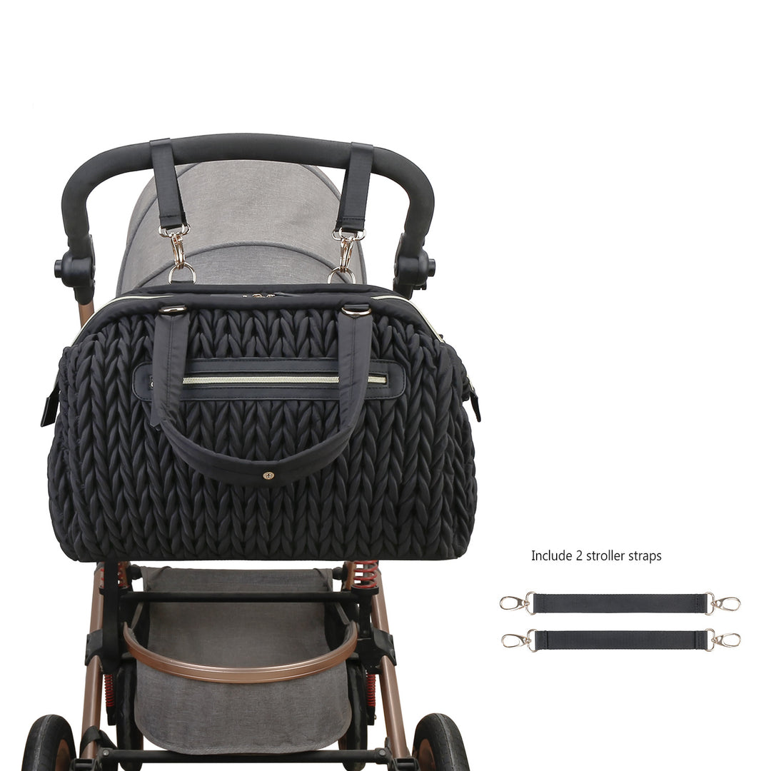 Fashionable diaper bag with elegant woven look Stornfield