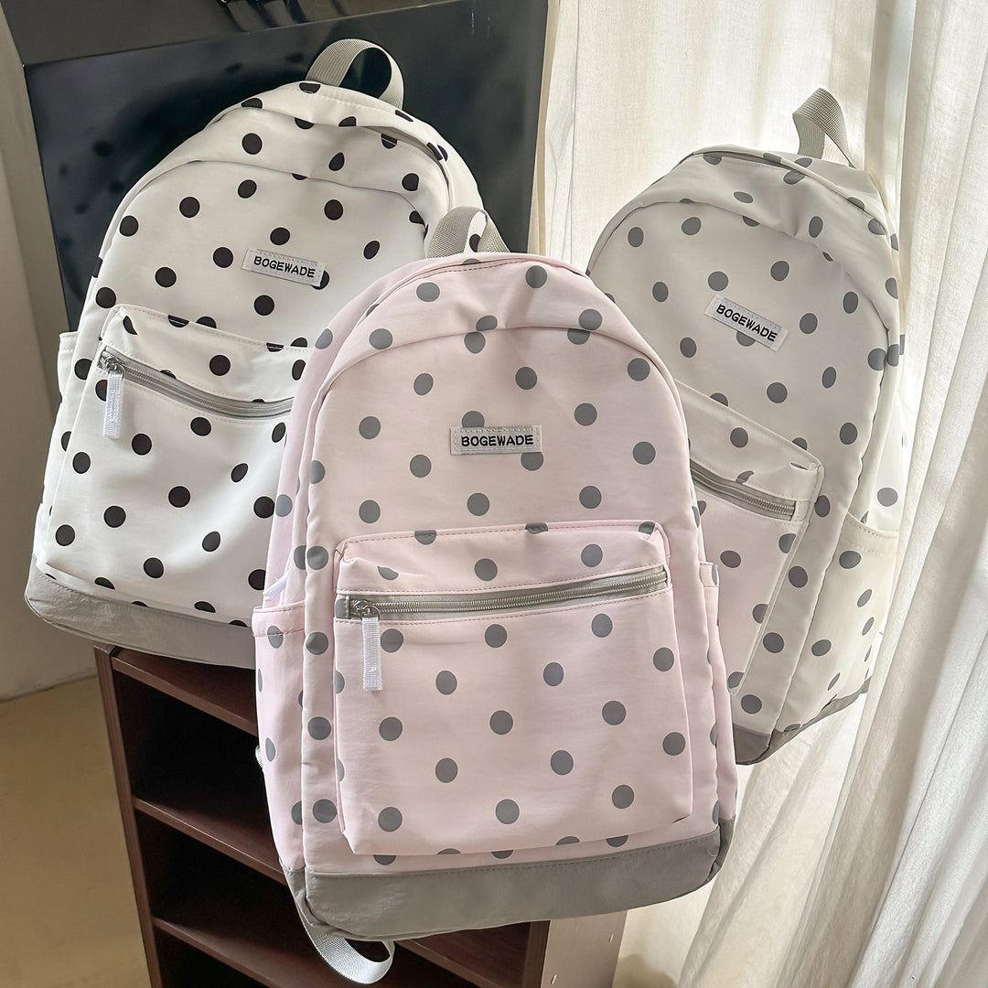 Casual Dot-Printed Backpack Stornfield