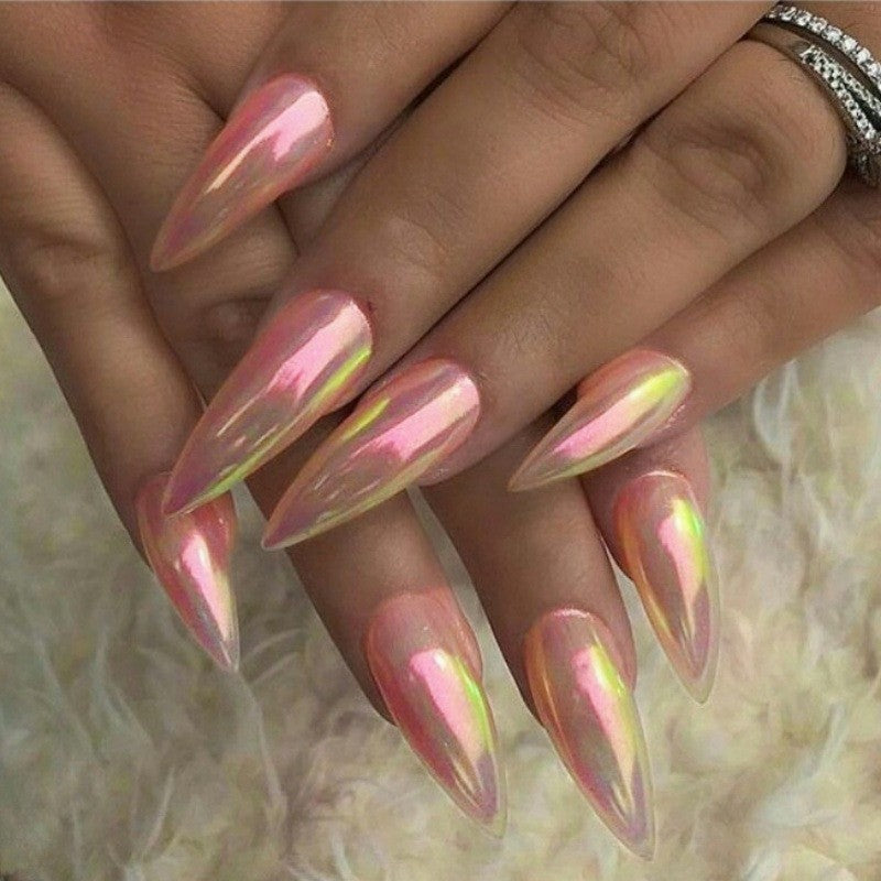 Shimmery Stiletto Press-On Nail Art Stornfield
