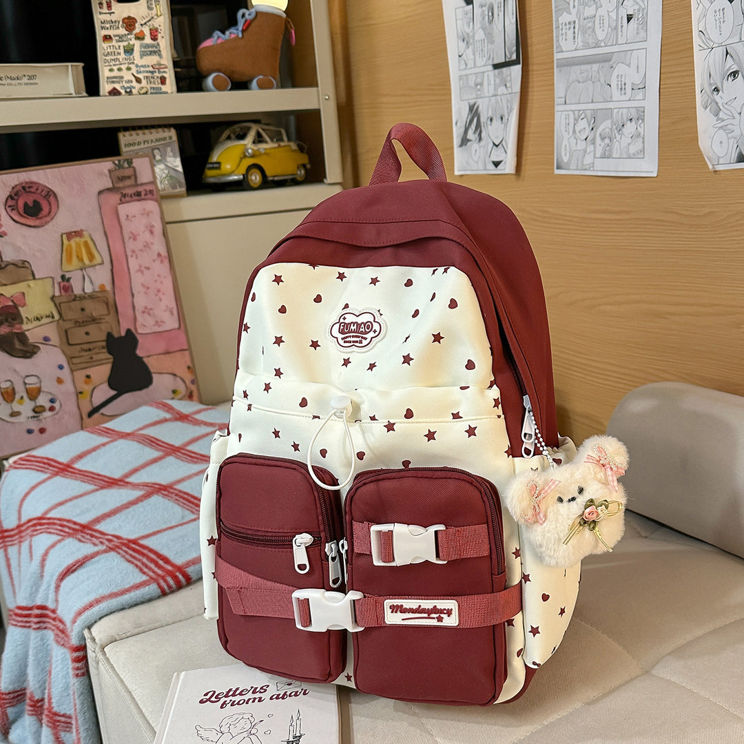 Stylish Star-Patterned Backpack Stornfield