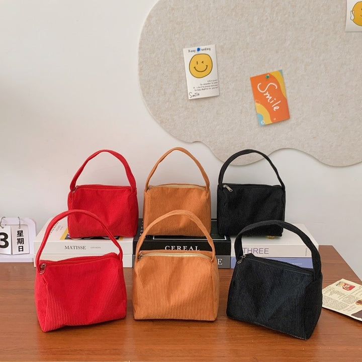 Plush shopping bag with modern ribbed design Stornfield