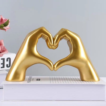 Decorative Heart-Hand Statue Stornfield