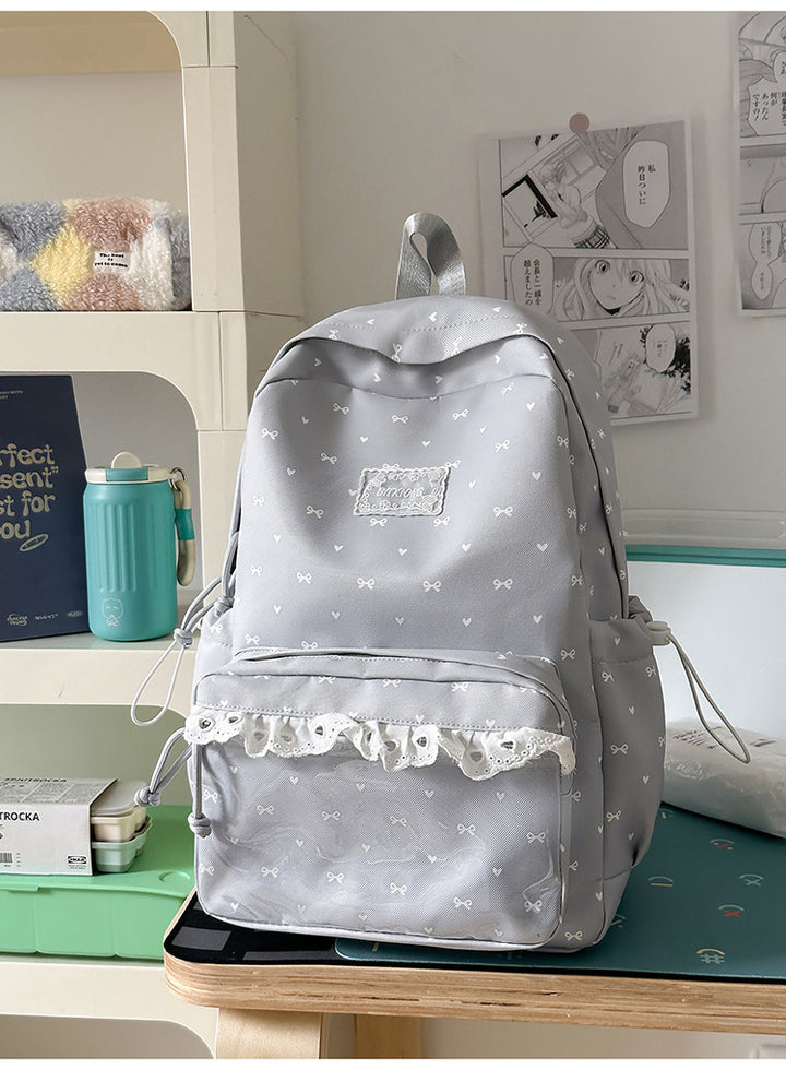Cute Bow-Embellished Casual Backpack Stornfield
