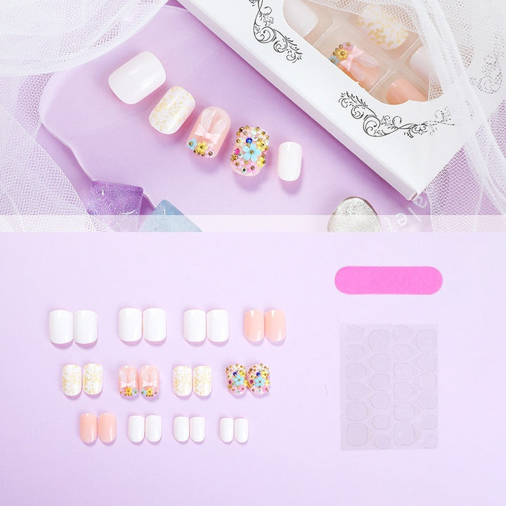 Elegant artificial nail set with colorful accents Stornfield