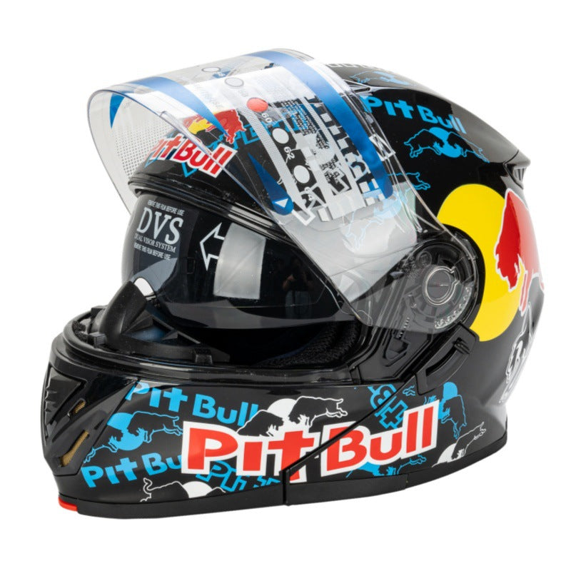 Full-Face Motorcycle Helmet with Graphic Design Stornfield
