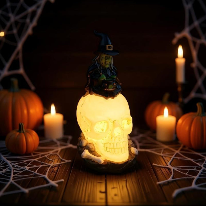 Creepy Witch Head Statue Stornfield