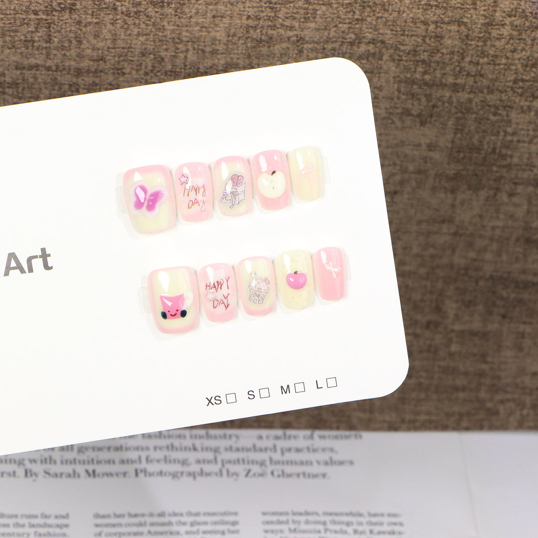 Whimsical Character-Themed Press-On Nail Set Stornfield