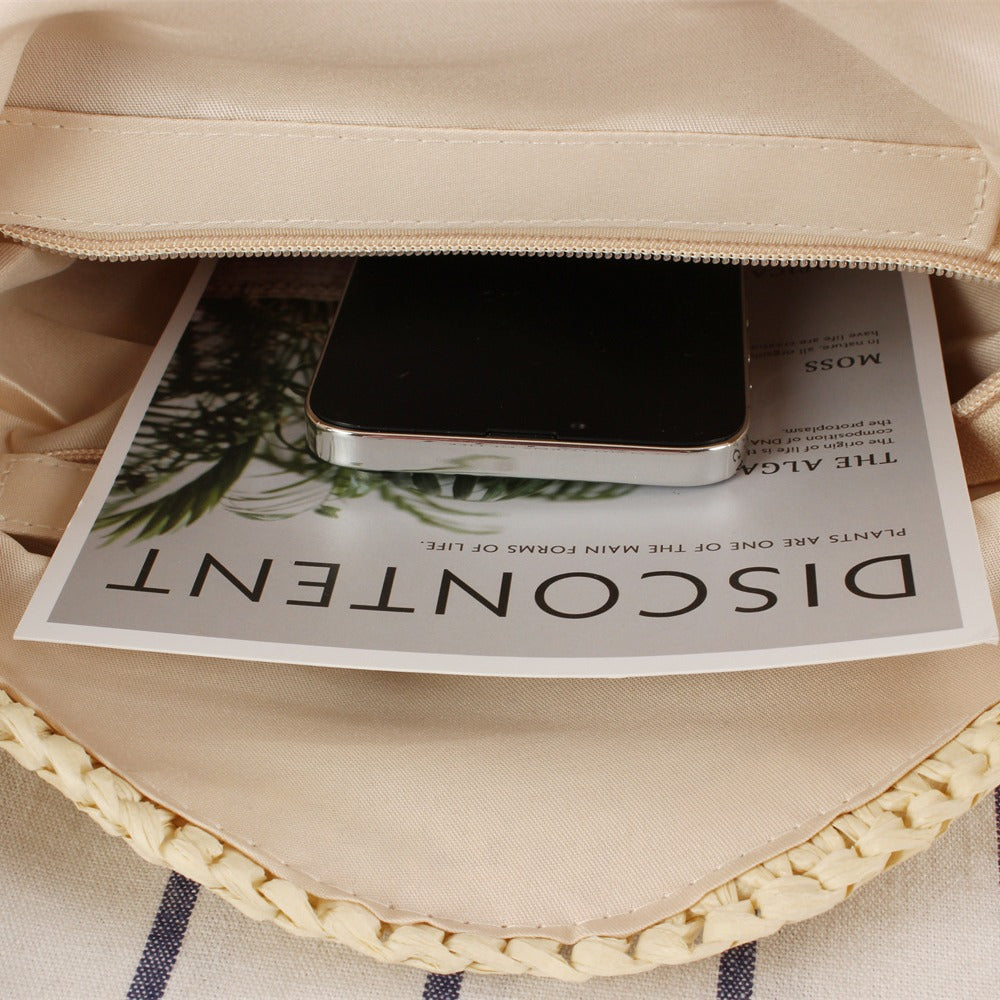 Round Bast Shoulder Bag with Unique Flap Closure Stornfield