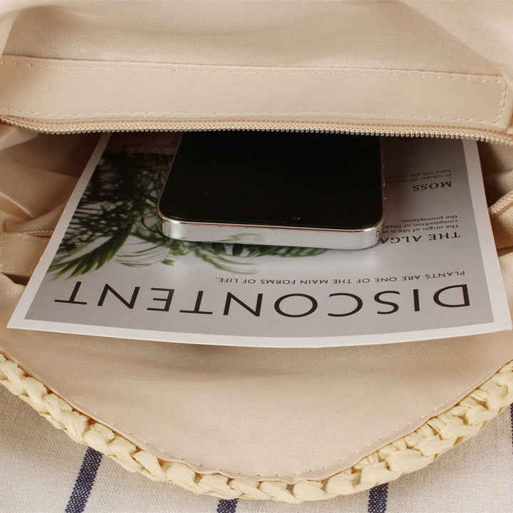 Round Bast Shoulder Bag with Unique Flap Closure Stornfield