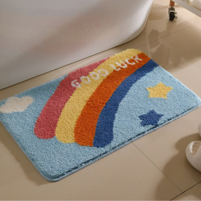 Colorful Rainbow Bath Mat