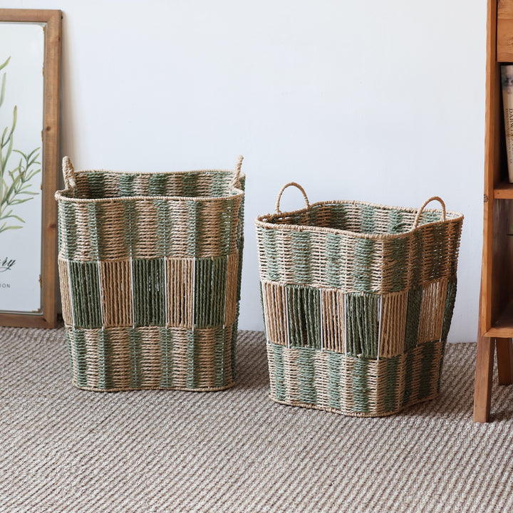 Handcrafted storage basket made of natural materials Stornfield
