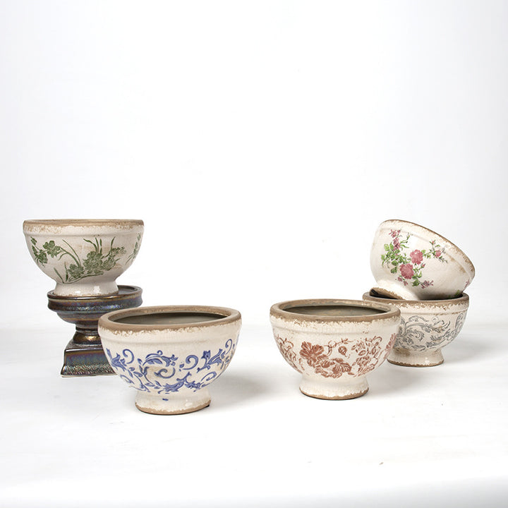 Floral Ceramic Planter Stornfield