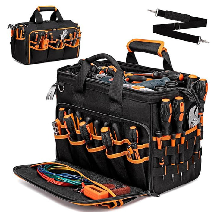 Tool bag with ergonomic design and versatile compartments Stornfield