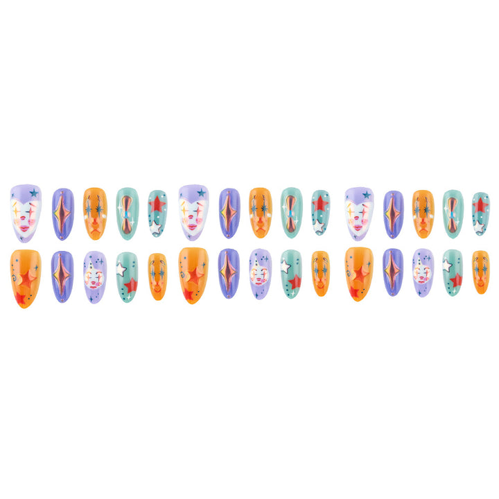 Artistic Themed Press-On Nail Art Set Stornfield