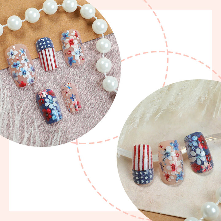Decorative Floral Press-On Nail Art Set Stornfield 1788496018