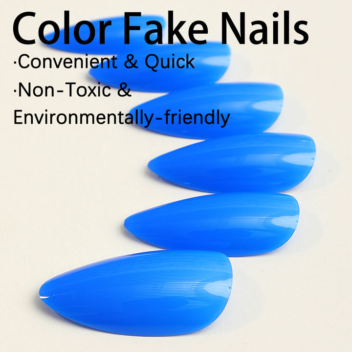 Acrylic nail set with elegant, shiny design Stornfield