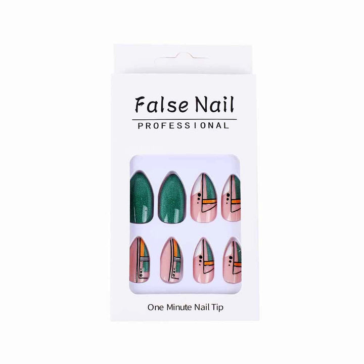 Creative design artificial nails with piano keys motif Stornfield
