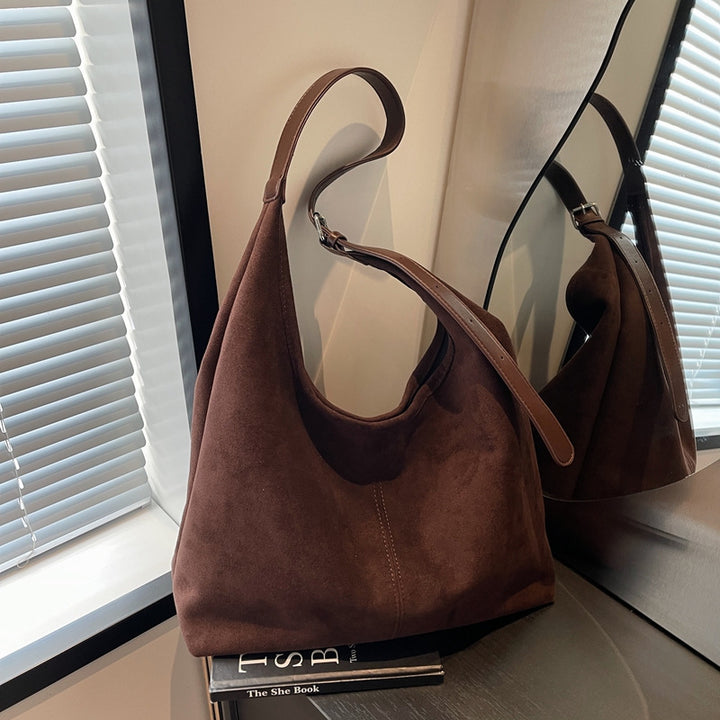 Luxurious Suede Slouchy Handbag