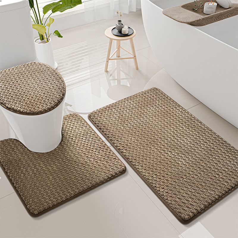 Non-Slip Textured Bathroom Mat Set
