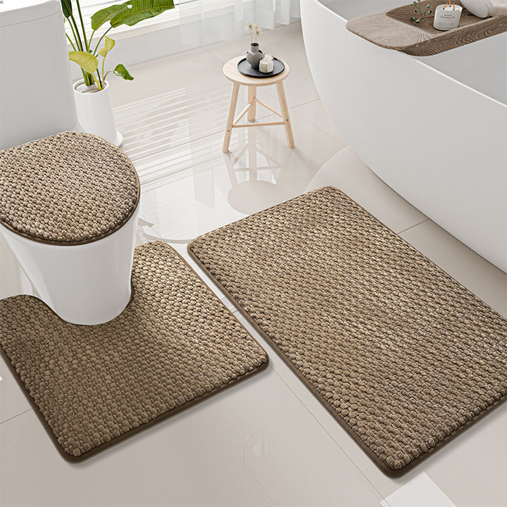 Non-Slip Textured Bathroom Mat Set