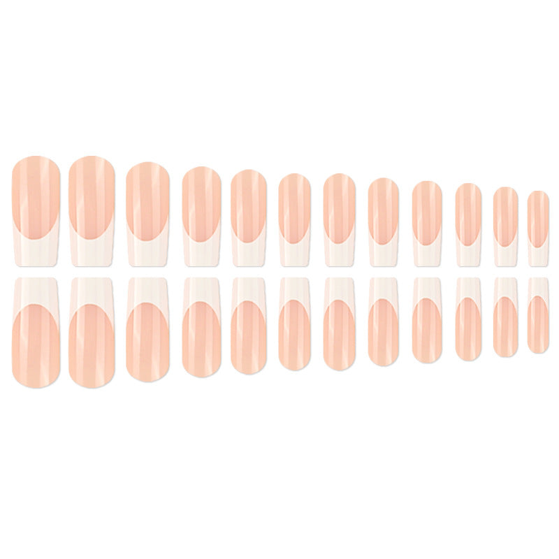 Elegant French Tip Press-On Nail Set Stornfield