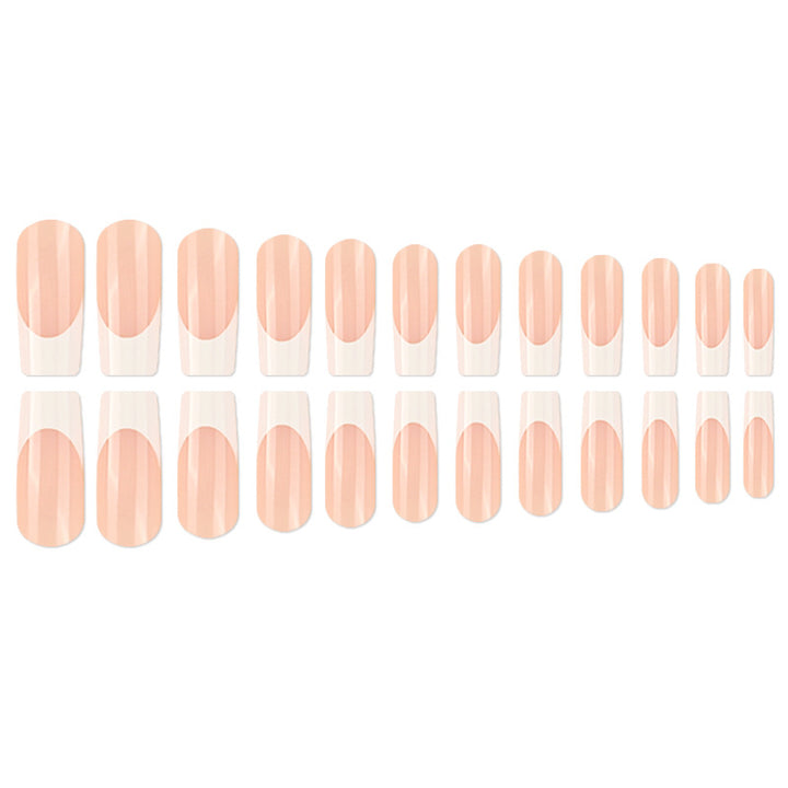 Elegant French Tip Press-On Nail Set Stornfield