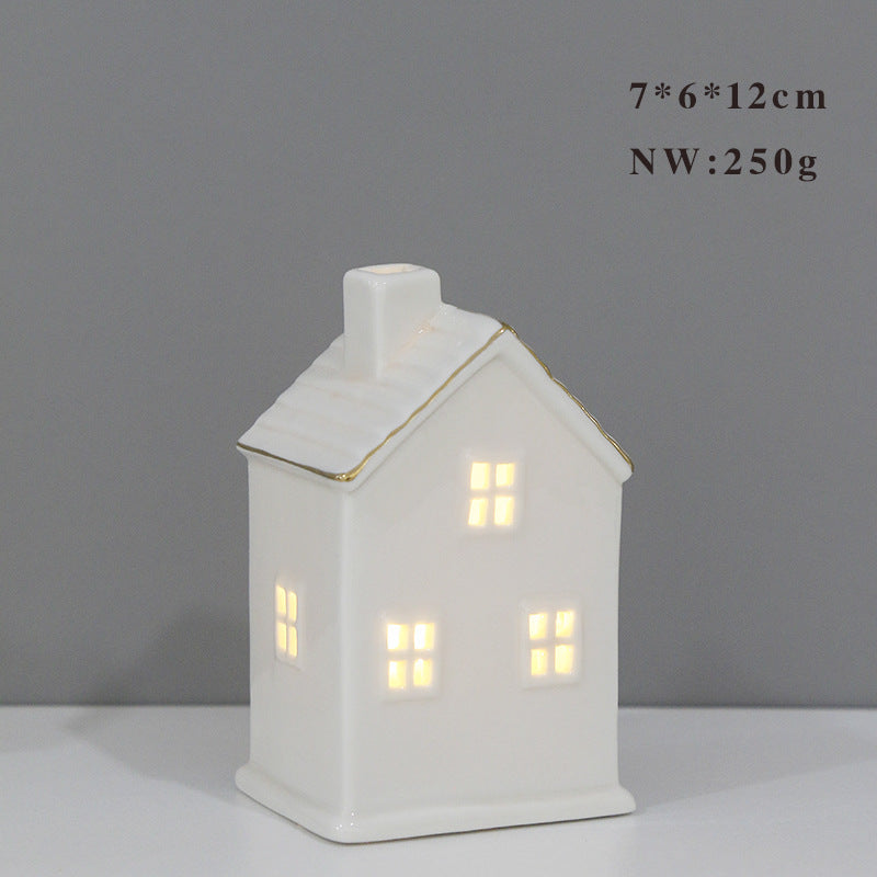 Decorative Ceramic House Lantern Stornfeild