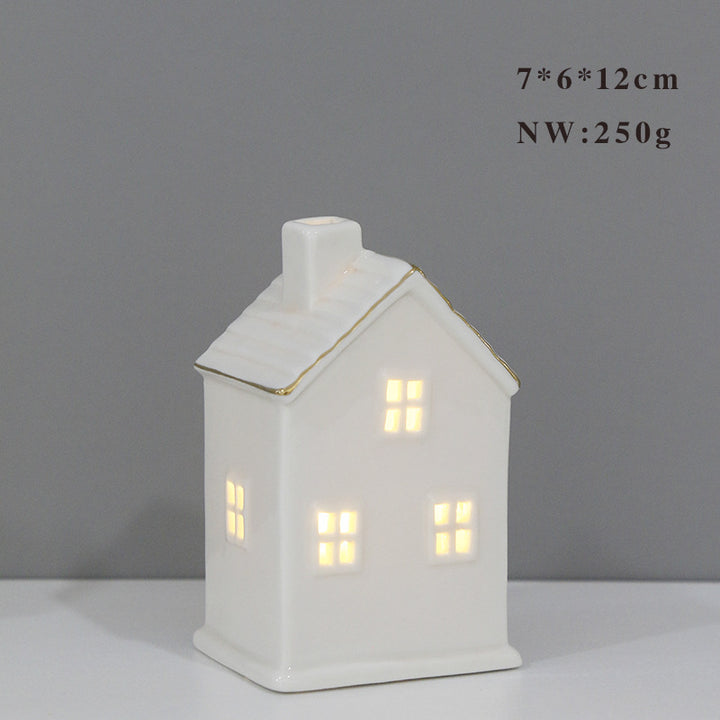 Decorative Ceramic House Lantern Stornfeild