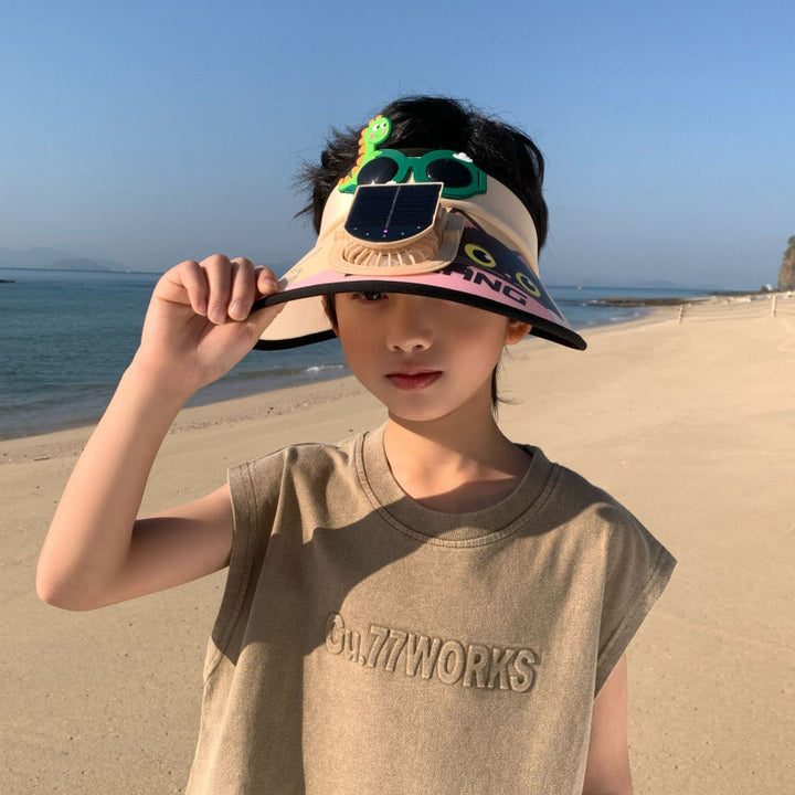 Solar Powered Fan Sunshade for Kids with Adjustable Closure Stornfield