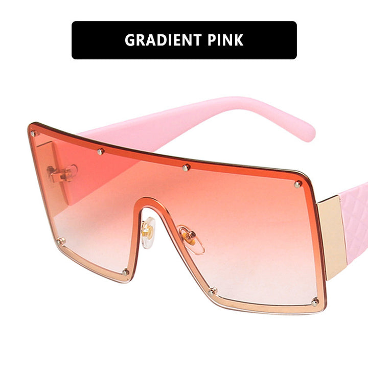 Women geometric oversized sunglasses with gradient lenses Stornfield