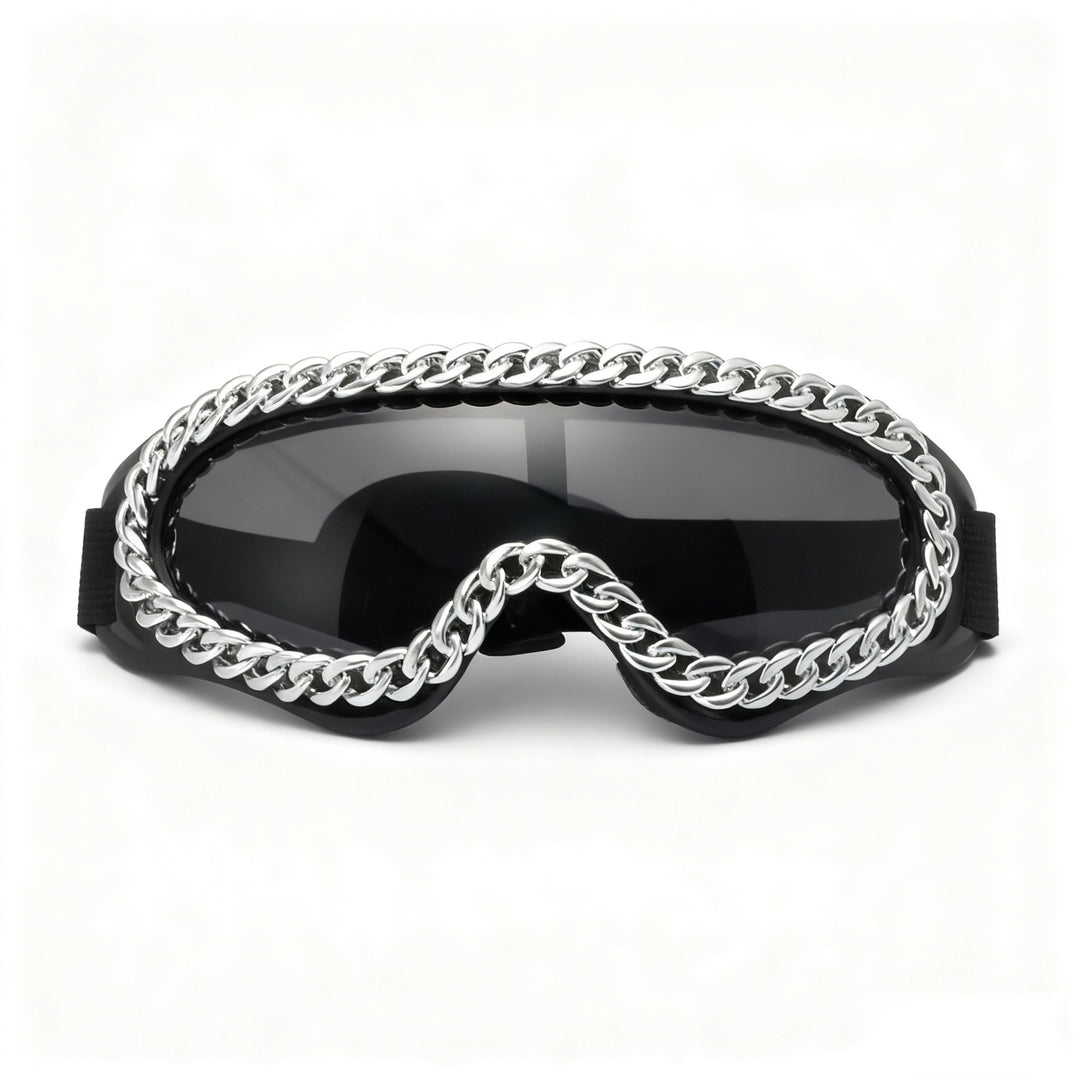 Women's fashionable sports sunglasses with golden chain decoration Stornfield
