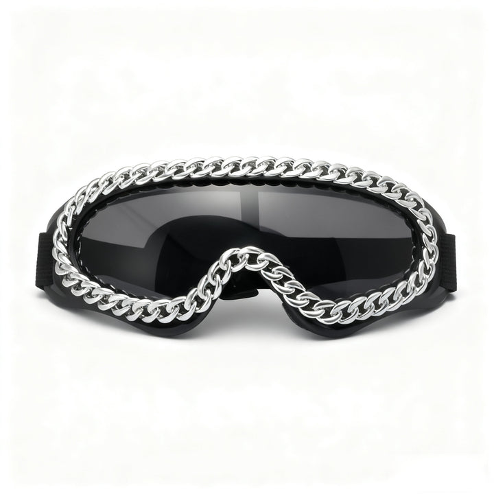 Women's fashionable sports sunglasses with golden chain decoration Stornfield