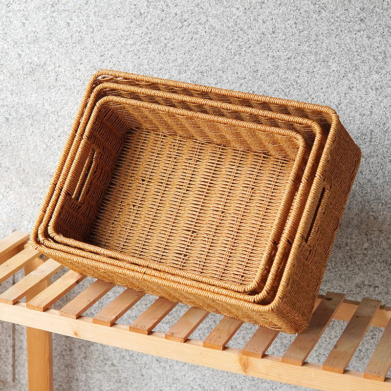 Handwoven Rectangular Storage Basket Stornfield