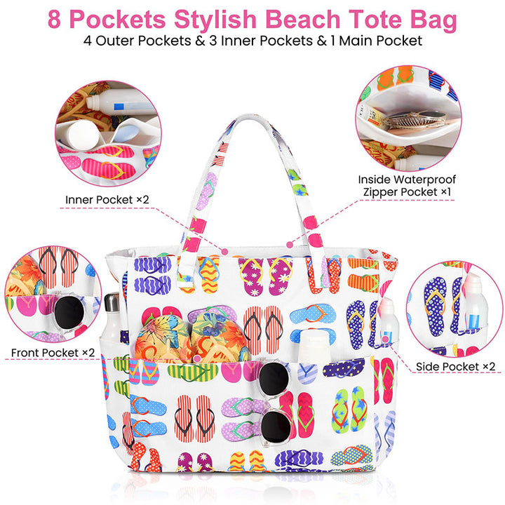 Spacious and Stylish Shopping Bag with Striped Pattern Stornfield