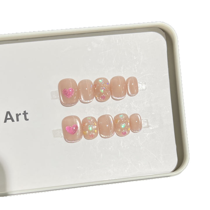 Heart-Accent Press-On Nail Set Stornfield