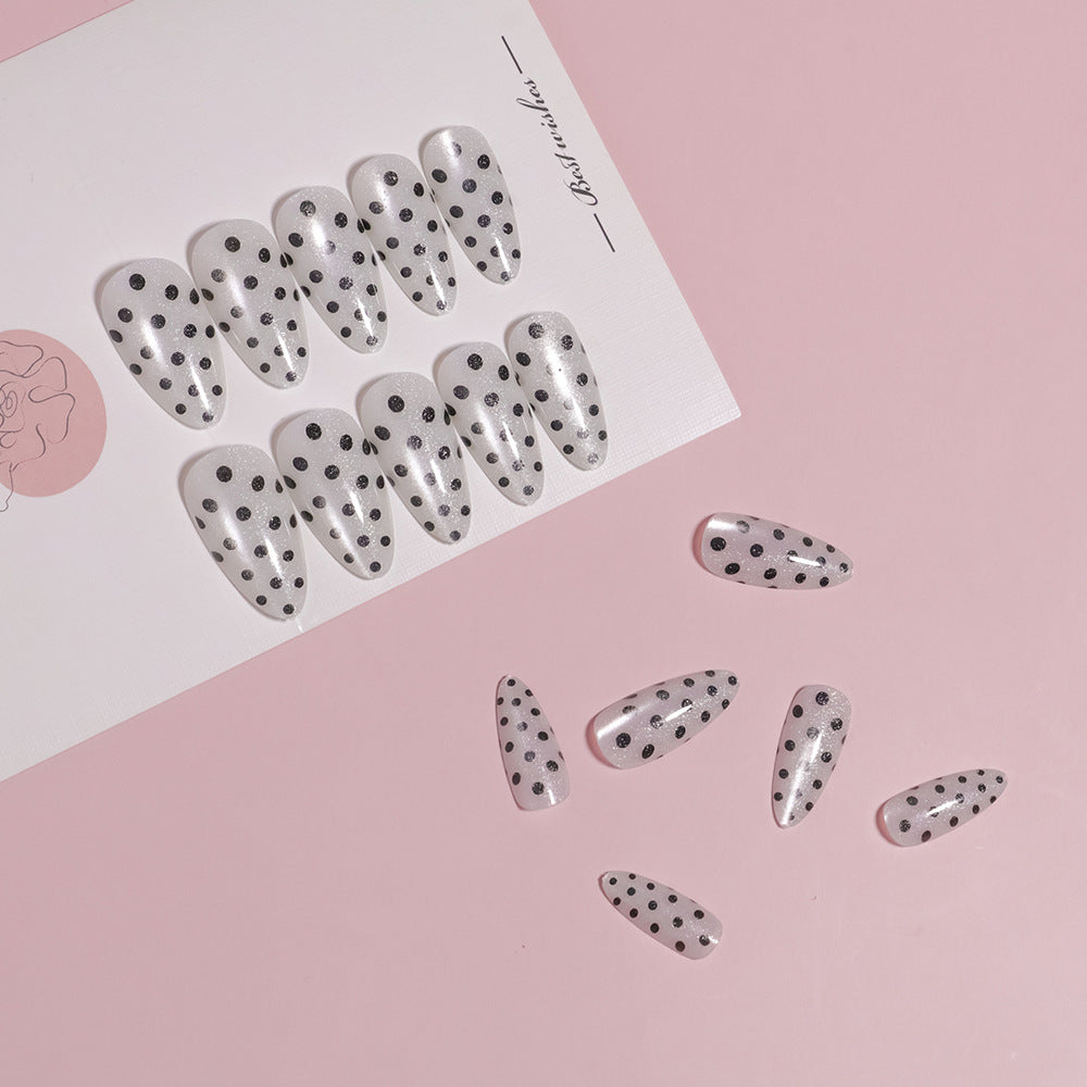 Artistic Polka Dot Press-On Nails Stornfield