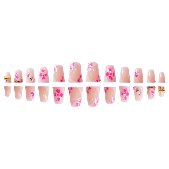 Decorative Floral Press-On Nail Art Enhancements Stornfield
