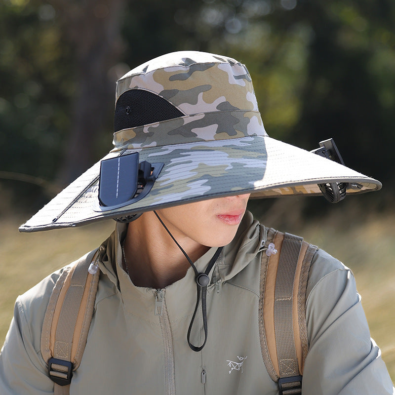 wide-brimmed outdoor sun hat with UV protection, breathable mesh, and adjustable chin strap Stornfield