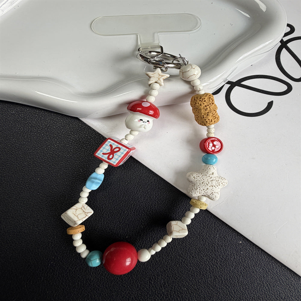 Decorative Beaded Charm Keychain Stornfield 1790135563