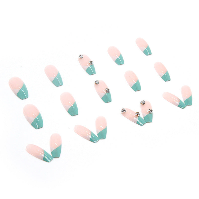 Artificial nail tips with glitter accents and elegant design Stornfield