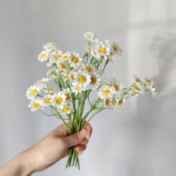 Lifelike Floral Stem with Charming Yellow Daisies
