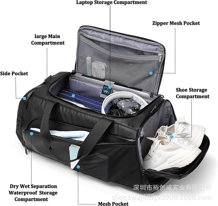 Multi-Compartment Travel Sports Duffel Bag Stornfield