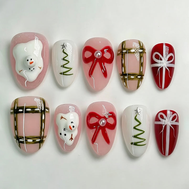 Festive Themed Press-On Nail Art Set Stornfield 1790636457