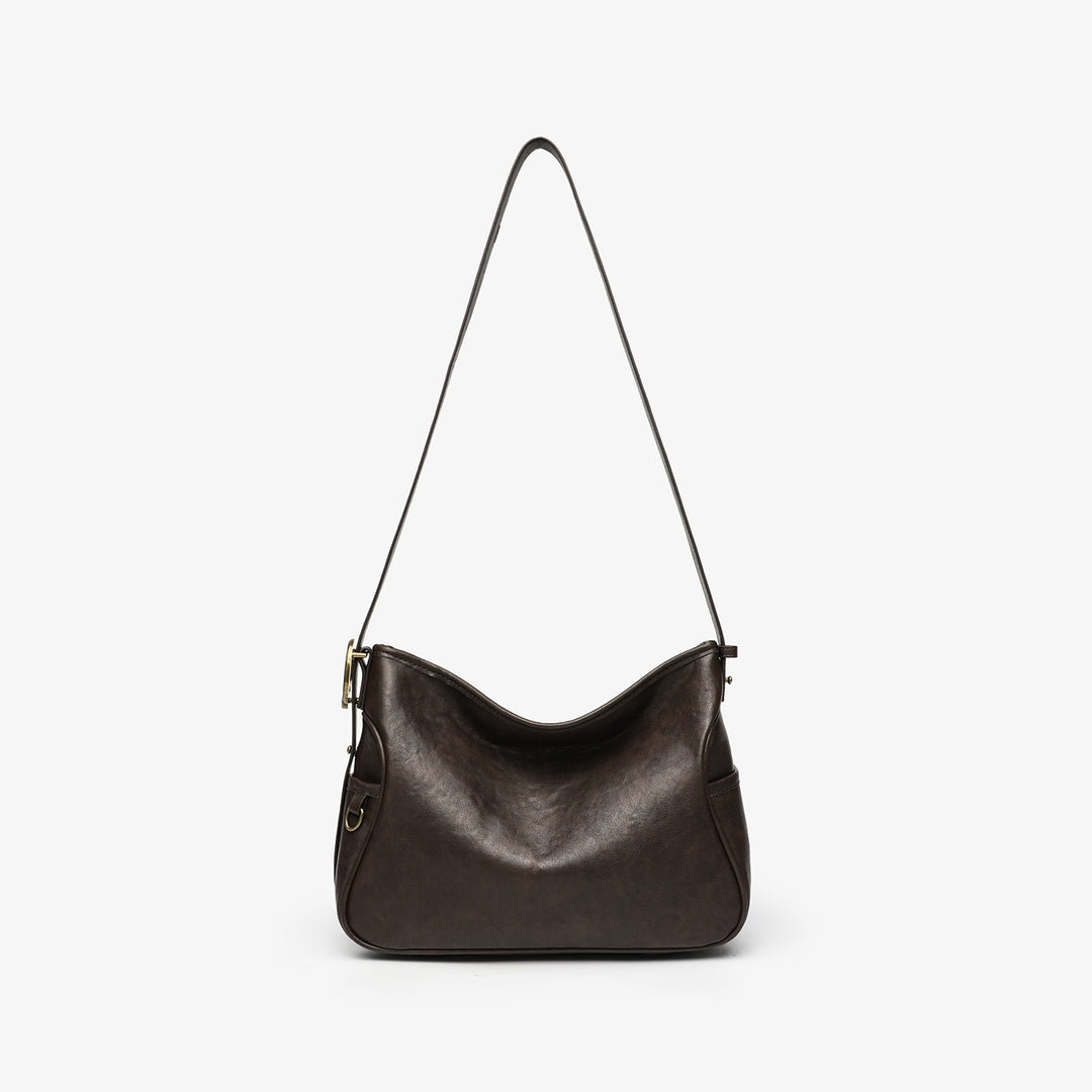 Chic Slouchy Leather Hobo Handbag