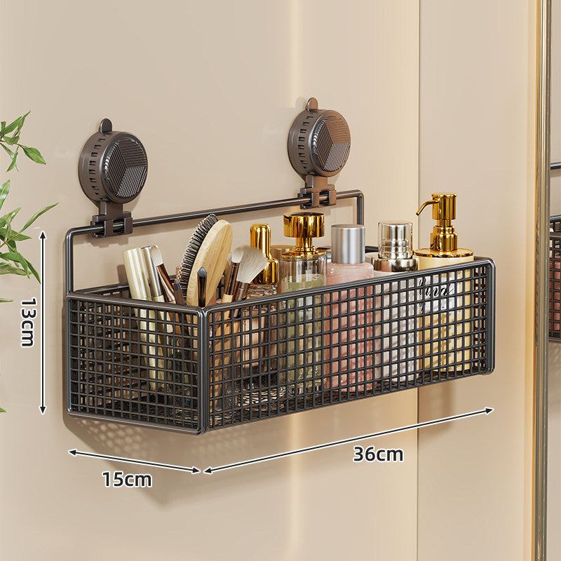 Suction-Mount Vertical Mesh Cosmetic & Toiletry Organizer