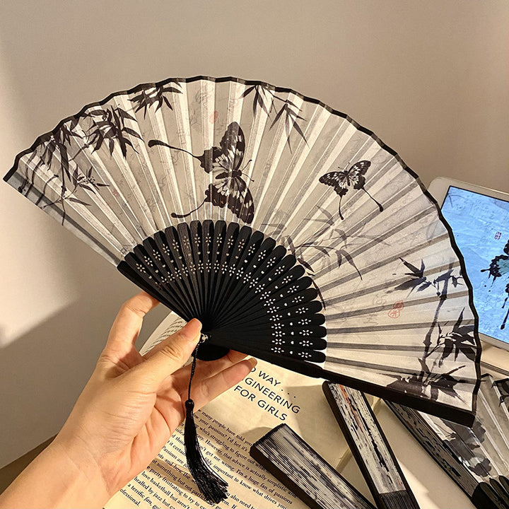 Handmade Fan with Elegant Butterfly Design Stornfield