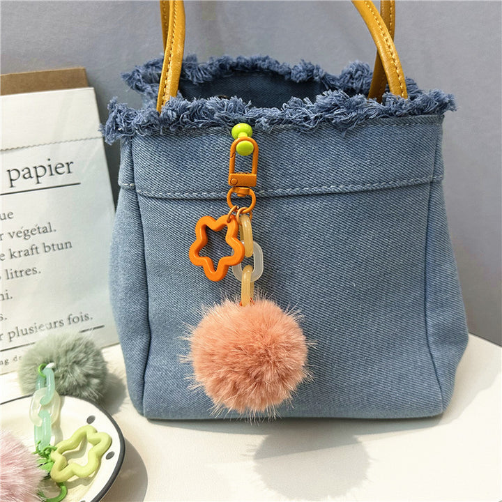 Cute Fuzzy Pom-Pom Keychain Stornfield
