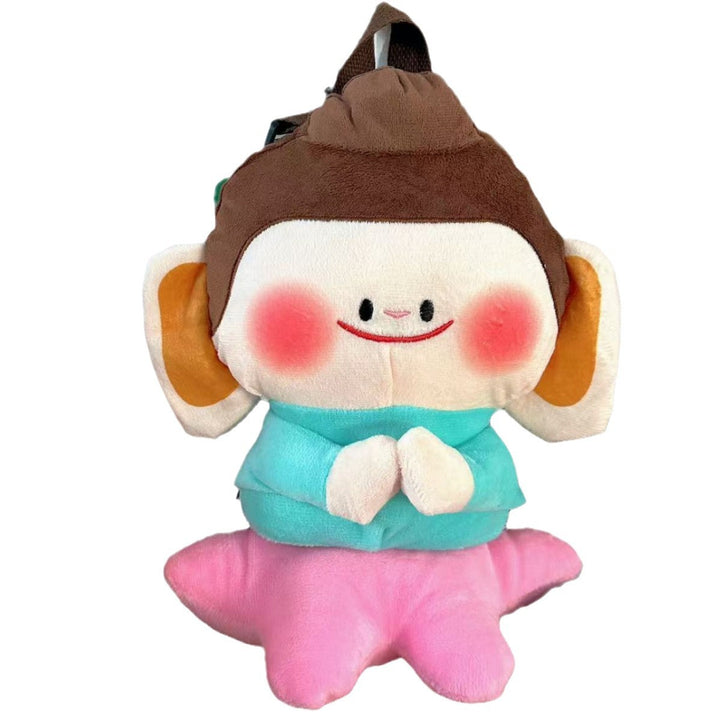 Plush Cartoon Monkey Backpack