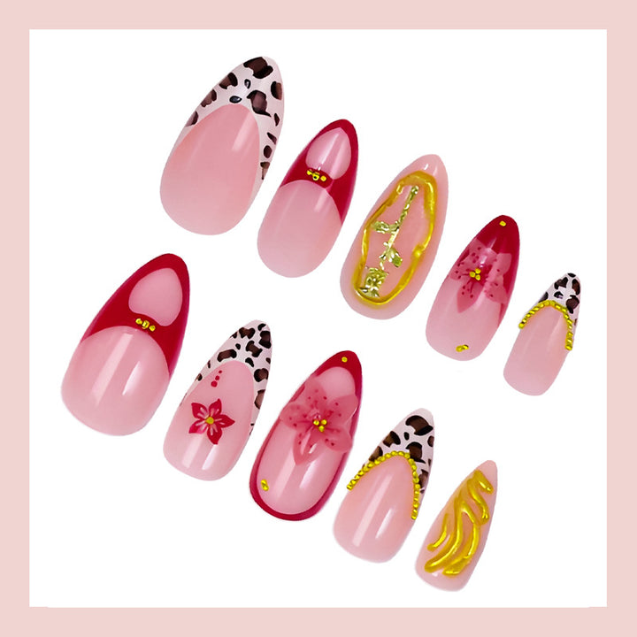 Artificial nail set with creative animal and flower designs Stornfield
